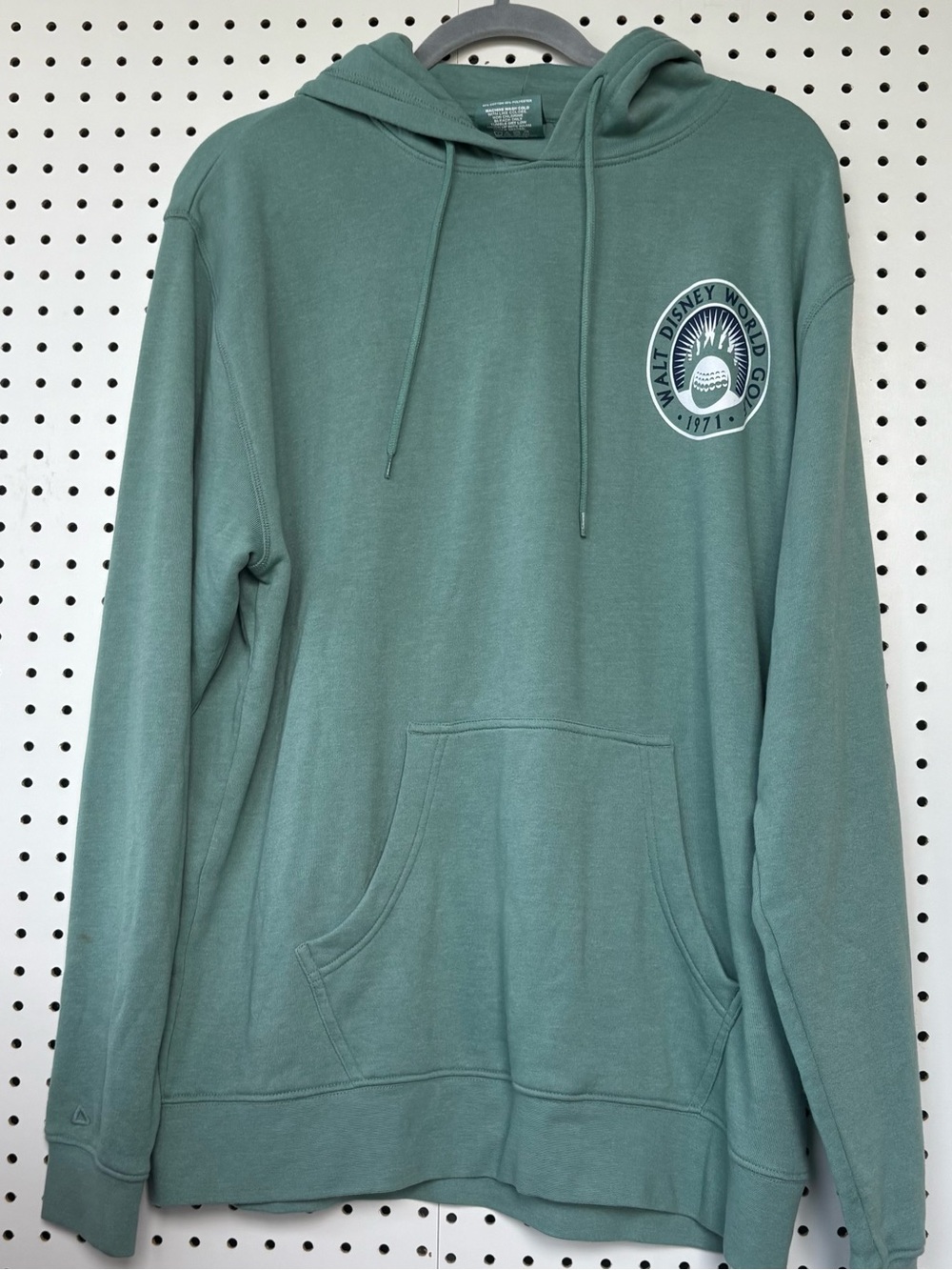 Authentic Ahead Walt Disney World Golf 1971 Men's Teal Pullover Hoodie Size L